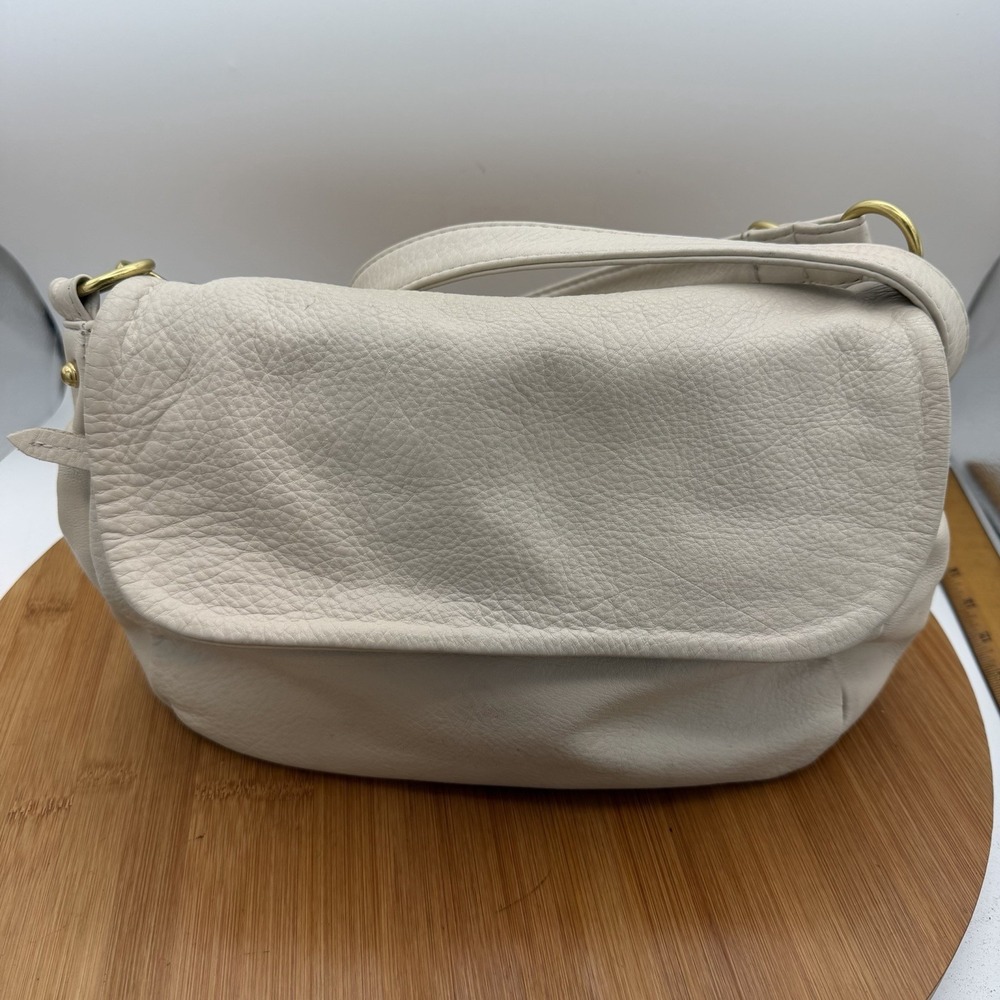SAS ~ Hand-sewn BEIGE Genuine Leather Shoulder Satchel Handbag, Made in America!